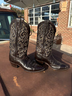 Vintage dark brown Justin cowgirl boots|size 8.5
