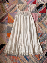 Antique Edwardian Cotton Crochet Slip | sm/m