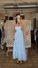 70’s Pale Blue Prairie Dress | M/L