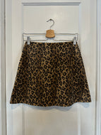 Vintage Leopard Mini Skirt|Small