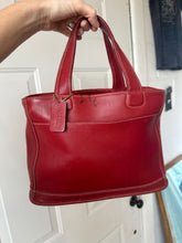 Vintage Coach Red Leather Bleecker Satchel Bag