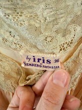 Antique 30’s Iris Silk & Rayon Peach Peignoir Robe Slip Set | sm/m