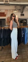 40’s ivory corduroy high waisted wide leg trousers | waist: 26"