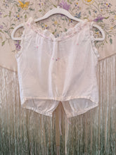 Antique Edwardian Cotton Lace Embroidered Corset Cover | Sm/M