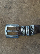 Vintage braided leather belt-medium