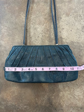Vintage 80s Judith Leiber Reptile Purse in Deep Teal