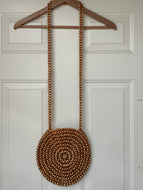 Vintage Wood Beaded Purse