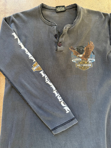 Vintage Harley Henley long sleeve tee | medium