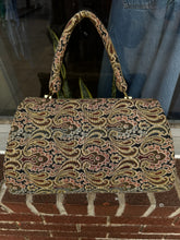 Vintage 50’s/60’s Handmade Paisley Tapestry Purse with Brass Turnlock Clasp