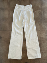 Vintage White Cotton Wide-Leg Sailor Pants|Waist 28”