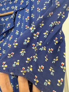 30’s 40’s cold rayon dress | small