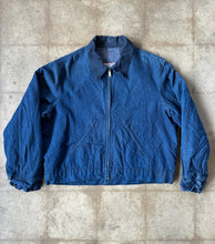 Vintage 70s Sears Dark-Wash Denim Workwear Jacket with Blanket Lining & Cord Collar|XL