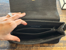 Vintage 90’s/2000’s Ann Taylor Black Linen Flap Shoulder Bag