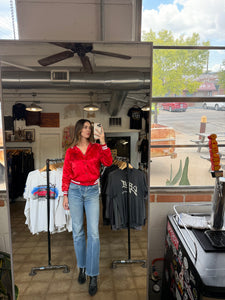 Vintage Red Devis satin bomber jacket | sm/m