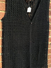 Vintage crochet beaded vest cardigan- S/M
