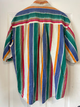 Vintage Bugle Boy Stripe Short Sleeve Button Up|XXL