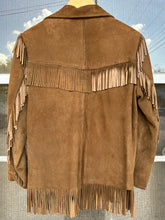 Vintage 1960s Jo-O-Kay Brown Suede Fringe Western Jacket|Medium
