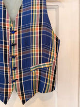 60’s Madras Plaid Taffeta Vest | Xs/Sm