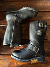 Vintage 90s Harley Davidson Leather Biker Boots|size 8C