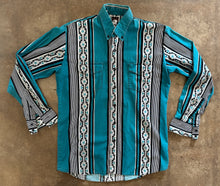 Vintage Western Geometric pattern Button Down|Medium