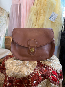 Vintage Coach brown turn lock crossbody purse