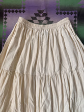 Vintage Double D Ranch Ivory Cotton Tiered Maxi Skirt| Medium