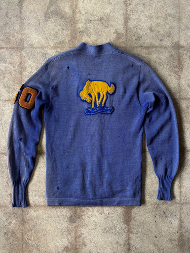1950's sun-faded Varsity Cardigan | sm/m