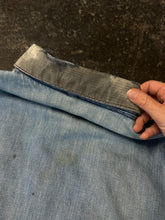 Vintage 60s Distressed Denim Blanket Lined Chore Coat|Large