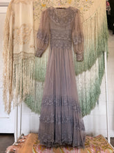 Rare! 30’s 40’s Lavender Net Lace Gown | xxs