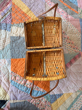 60’s Wicker Basket Turn Lock Purse