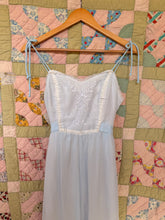 70’s Pale Blue Prairie Dress | M/L