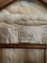 Vintage cream fur coat with collar