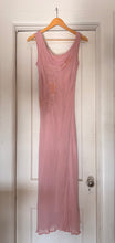 90’s Newport News Rose Beaded Bias Cut Maxi Dress | size 12