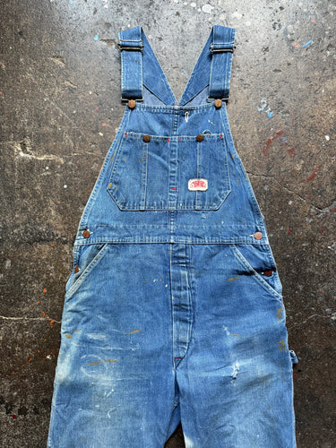 Vintage distressed roundhouse overalls | medium