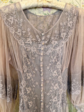 Rare! 30’s 40’s Lavender Net Lace Gown | xxs