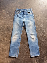 Vintage 80’s Levi’s 701 Button Fly Student Fit Faded Blue Jeans | tag size 30x36