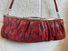 Vintage Red Snakeskin Purse/Clutch