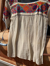 30’s Sheer Embroidered Peasant Blouse | xs