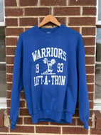 1993 Warriors Lift-A-Thon Sweatshirt | Tag Size Large