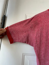 Vintage 70s Jack Mietz Fuel Service Red Ringer Distressed T-Shirt|Size S/M