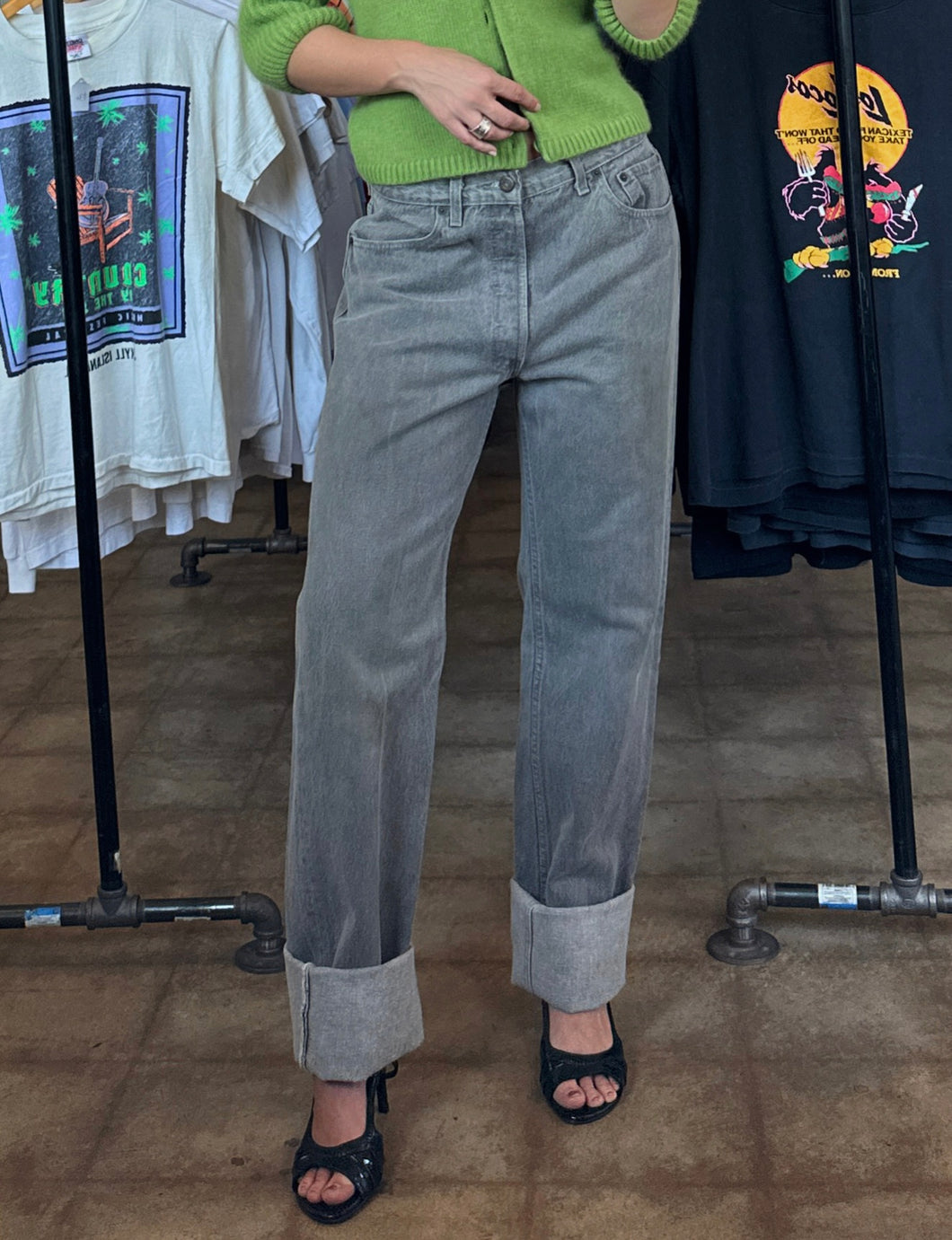 Vintage 501 Levi’s light gray jeans