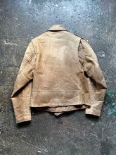 Vintage Diamond Leather light brown leather moto jacket | M