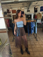 Vintage 70’s Brown Lace Open Front Skirt