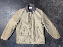 Vintage 50s/60s N1-2 Civilian Deck
Jacket - Khaki Sherpa Lined
Military Style Coat|Large