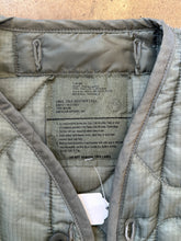 Vintage sage green quilted military liner