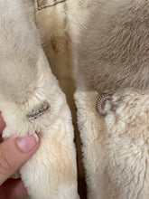 Vintage cream fur coat with collar