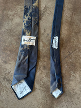 Vintage Don Loper of California Silk Tie Blue Gold Floral Paisley