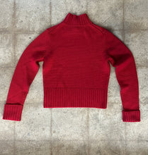 Vintage Ann Taylor Red Wool Knit Turtleneck Sweater|Xs/Small