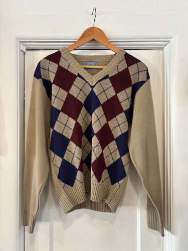 Vintage Argyle Sweater | Tag Size Small