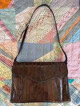 Vintage 80’s dark brown eel skin purse